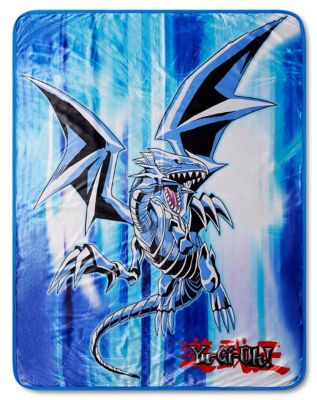 Blue Eyes Dragon Fleece Blanket Yu Gi Oh Spencer s