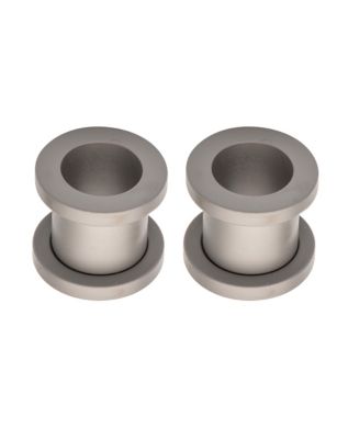 Silvertone Matte Screw Fit Tunnels