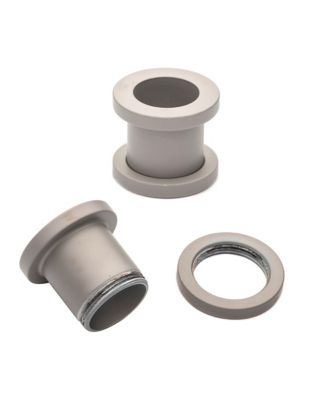 Silvertone Matte Screw Fit Tunnels