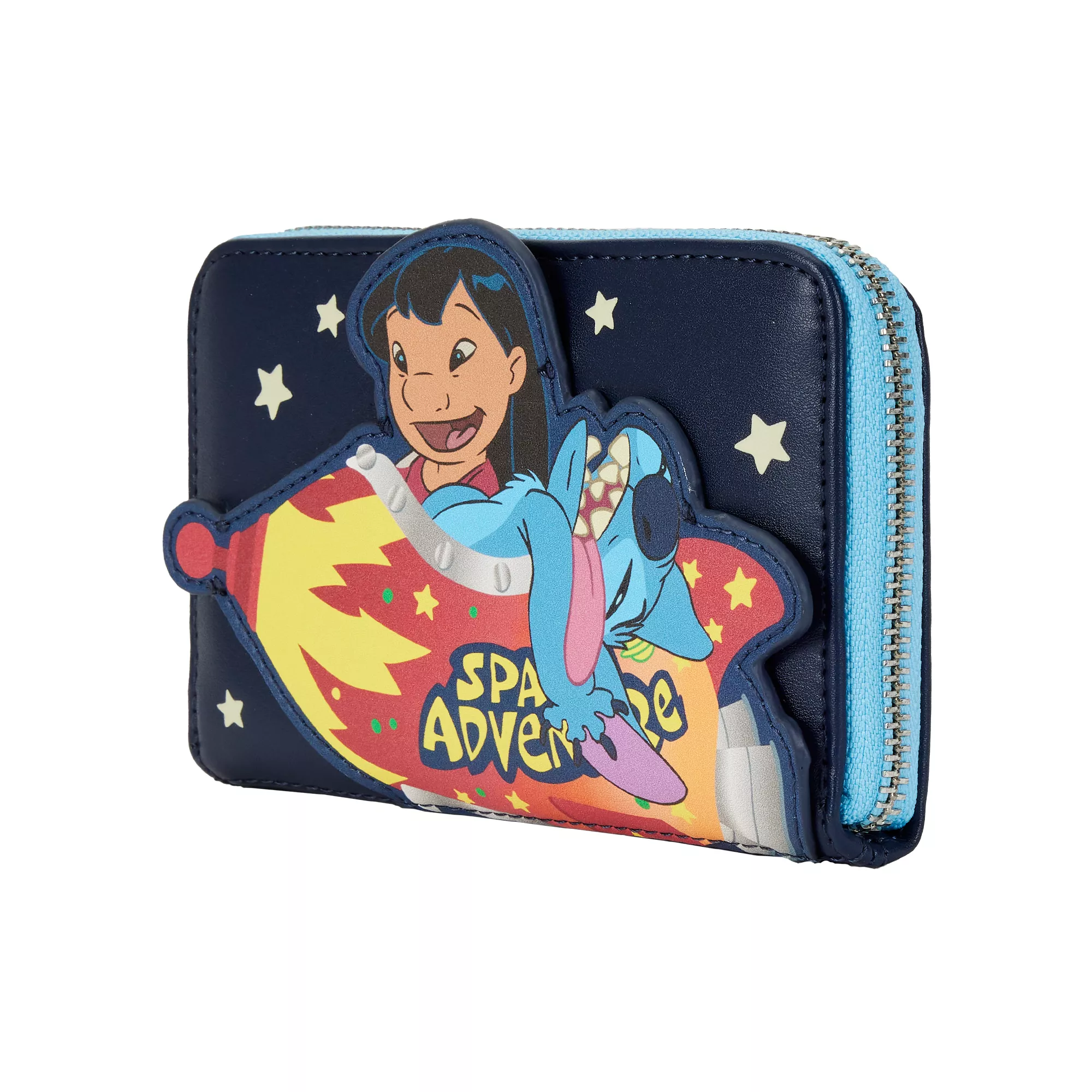 Loungefly Glow in the Dark Space Adventure Zip Wallet - Lilo & Stitch at Spencer's