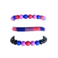Multi-Pack Bisexual Pride Cord and Beaded Bracelets - 3 Pack at Spencer's