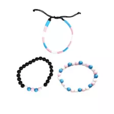 Multi-Pack Transgender Pride Flag Beaded Bracelets - 3 Pack at Spencer's