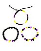 Multi-Pack Nonbinary Pride Cord and Beaded Bracelets - 3 Pack
