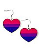 Bisexual Pride Heart Dangle Earrings