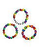 Multi-Pack Rainbow Pride Beaded Bracelets - 3 Pack