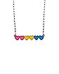 Pansexual Pride Hearts Bar Necklace