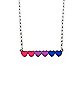 Bisexual Pride Heart Chain Necklace