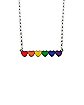 Rainbow Pride Heart Bar Necklace