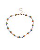 Rainbow Charm Chain Choker Necklace