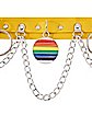 Yellow Pride Triple O-Ring Chain Choker Necklace