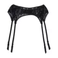 Black Lace Garter Belt at Spencer's