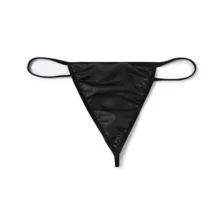 Black Faux Leather Garter Belt at Spencer's