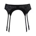 Black Faux Leather Garter Belt at Spencer's
