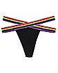 Strappy Rainbow Thong Panties
