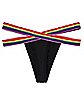 Strappy Rainbow Thong Panties