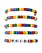 Multi-Pack Rainbow Pride Bracelets - 5 Pack