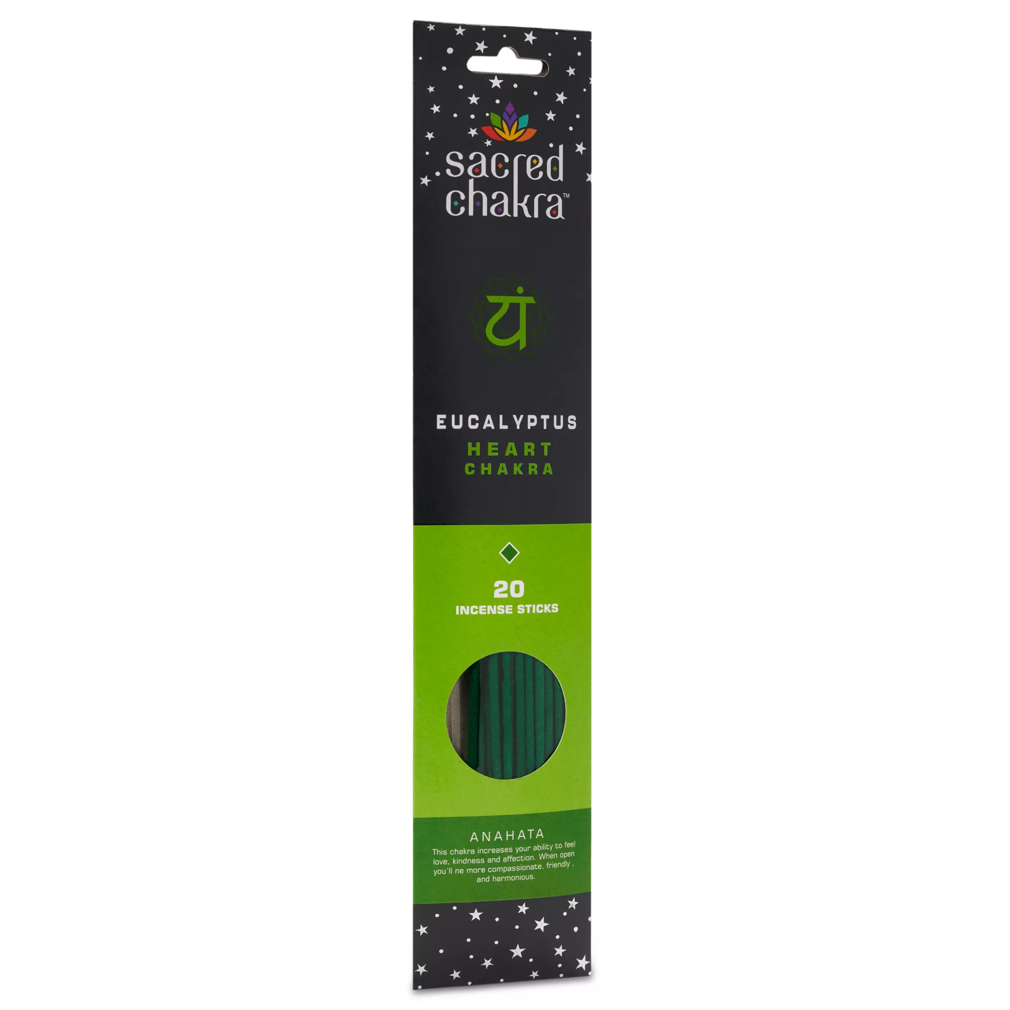 Eucalyptus Heart Chakra Incense Sticks 20 Pack - Sacred Chakra at Spencer's
