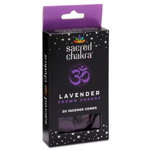 Lavender Crown Chakra Incense Cones 20 Pack - Sacred Chakra at Spencer's