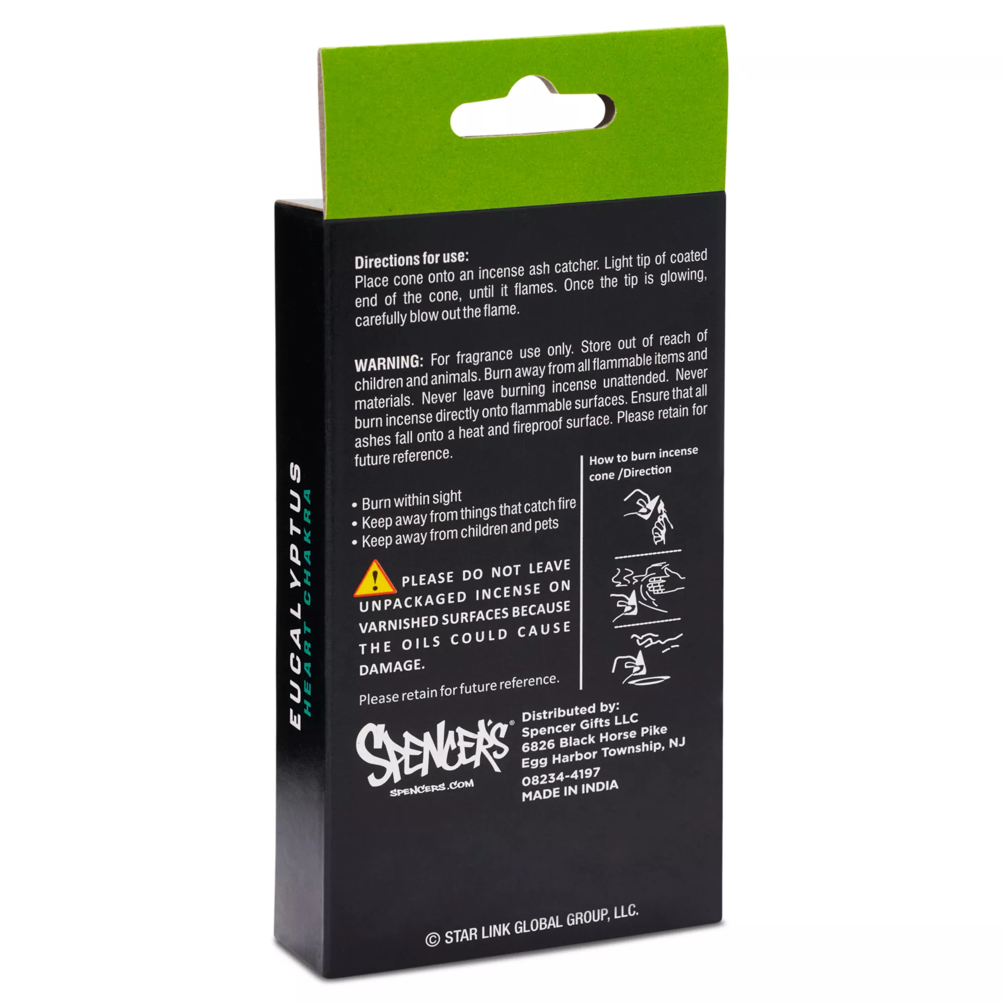 Eucalyptus Heart Chakra Cones Incense - 20 Pack at Spencer's