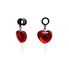 Red Lollipop Razor Dangle Tunnels at Spencer's