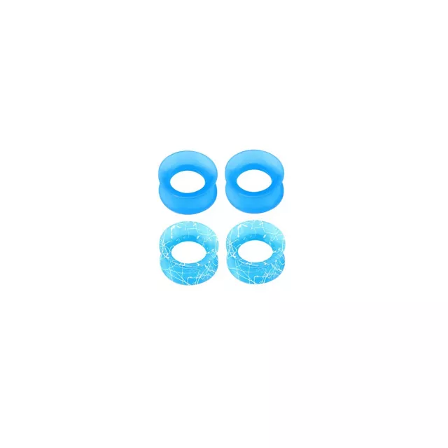 Multi-Pack Blue and White Splatter Tunnels - 2 Pair at Spencer's