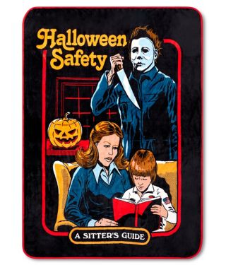Halloween Safety Michael Myers Fleece Blanket - Steven Rhodes