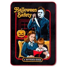 Halloween Safety Michael Myers Fleece Blanket - Steven Rhodes