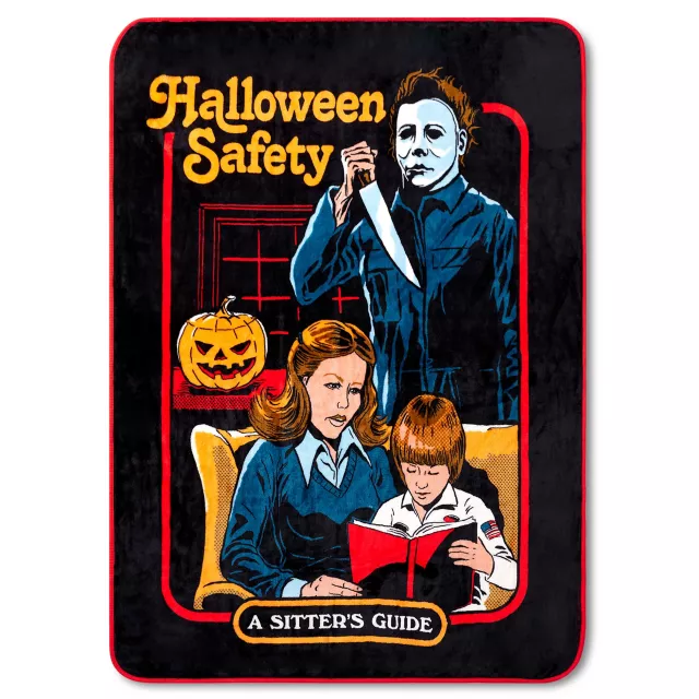 Halloween Safety Michael Myers Fleece Blanket - Steven Rhodes