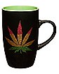 Glitter Weed Leaf Coffee Mug - 18 oz.