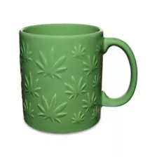 Weed Leaf Embossed Coffee Mug - 18 oz. at Spencer's