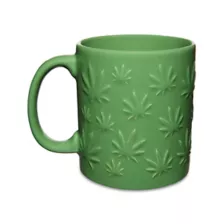 Weed Leaf Embossed Coffee Mug - 18 oz. at Spencer's