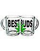 Best Buds Glass Coffee Mugs - 2 Pack