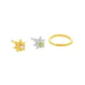 Multi-Pack CZ Weed Leaf Bone Nose Rings and Hoop Nose Rings 3 Pack - 18 Gauge at Spencer's