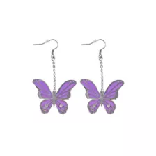 Butterfly Chain Dangle Earrings at Spencer's