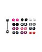 Barbell with Assorted Extra Balls 12 Pack - 14 Gauge