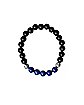 Black and Blue Lapis Semi-Precious Stone Bracelet