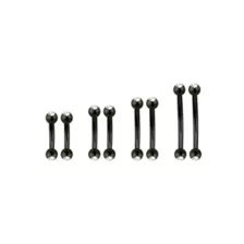 Multi-Pack CZ Black Curved Barbells 8 Pack - 16 Gauge at Spencer's