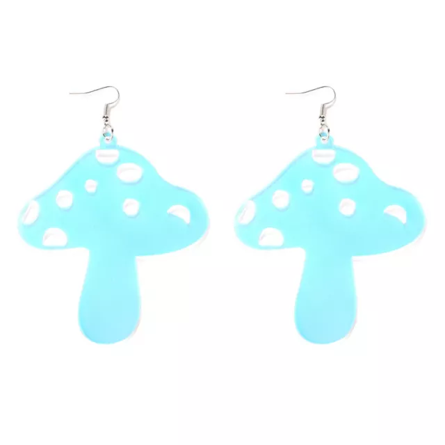 Acrylic Iridescent Mushroom Dangle Earrings at Spencer's
