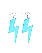 Blue Lightning Bolt Dangle Earrings