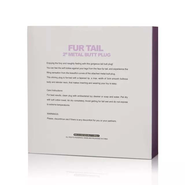 Fur Tail Metal Butt Plug - 2 Inch at Spencer's