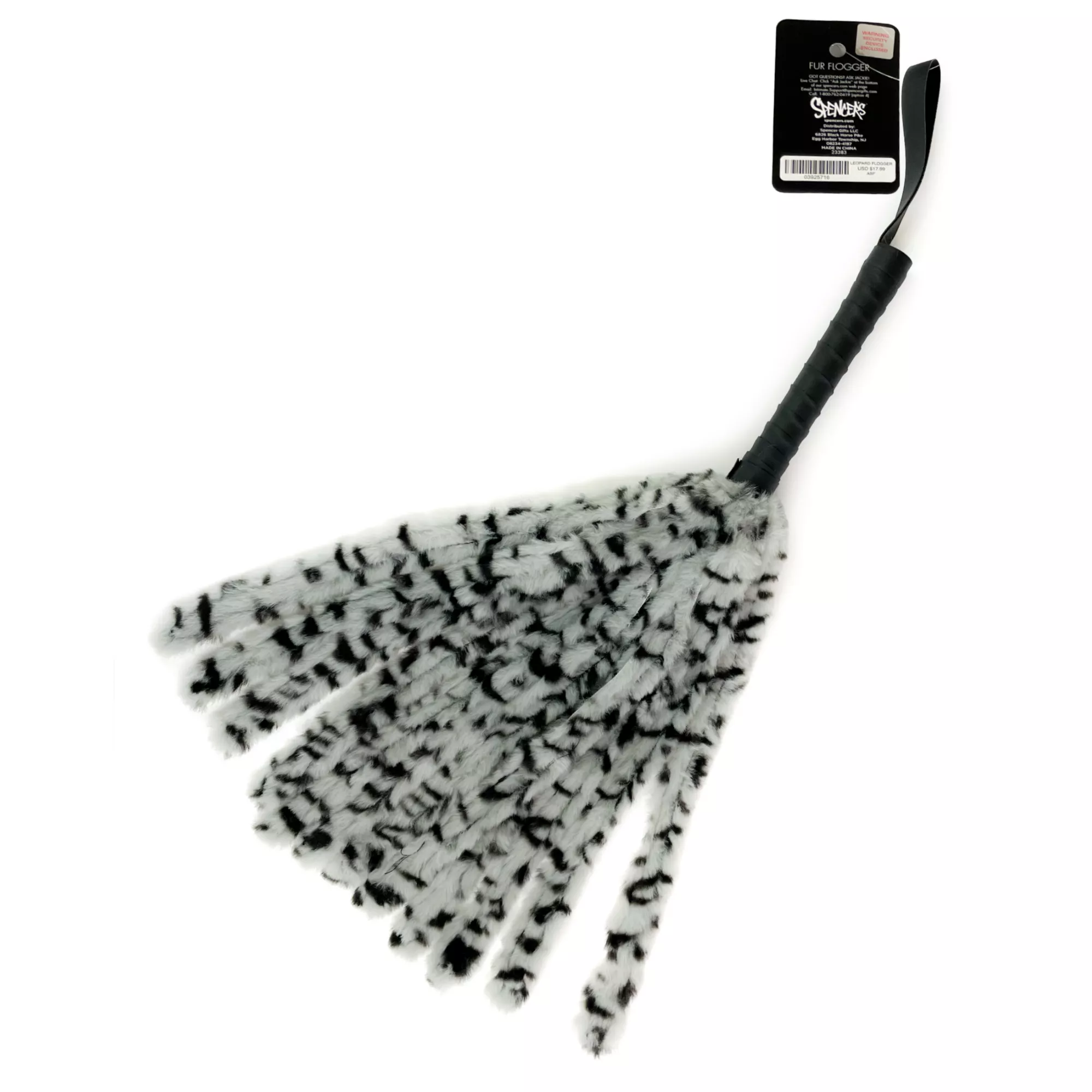 Leopard Print Faux Fur Flogger - Pleasure Bound at Spencer's