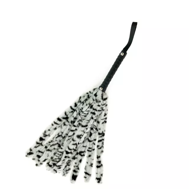 Leopard Print Faux Fur Flogger - Pleasure Bound at Spencer's