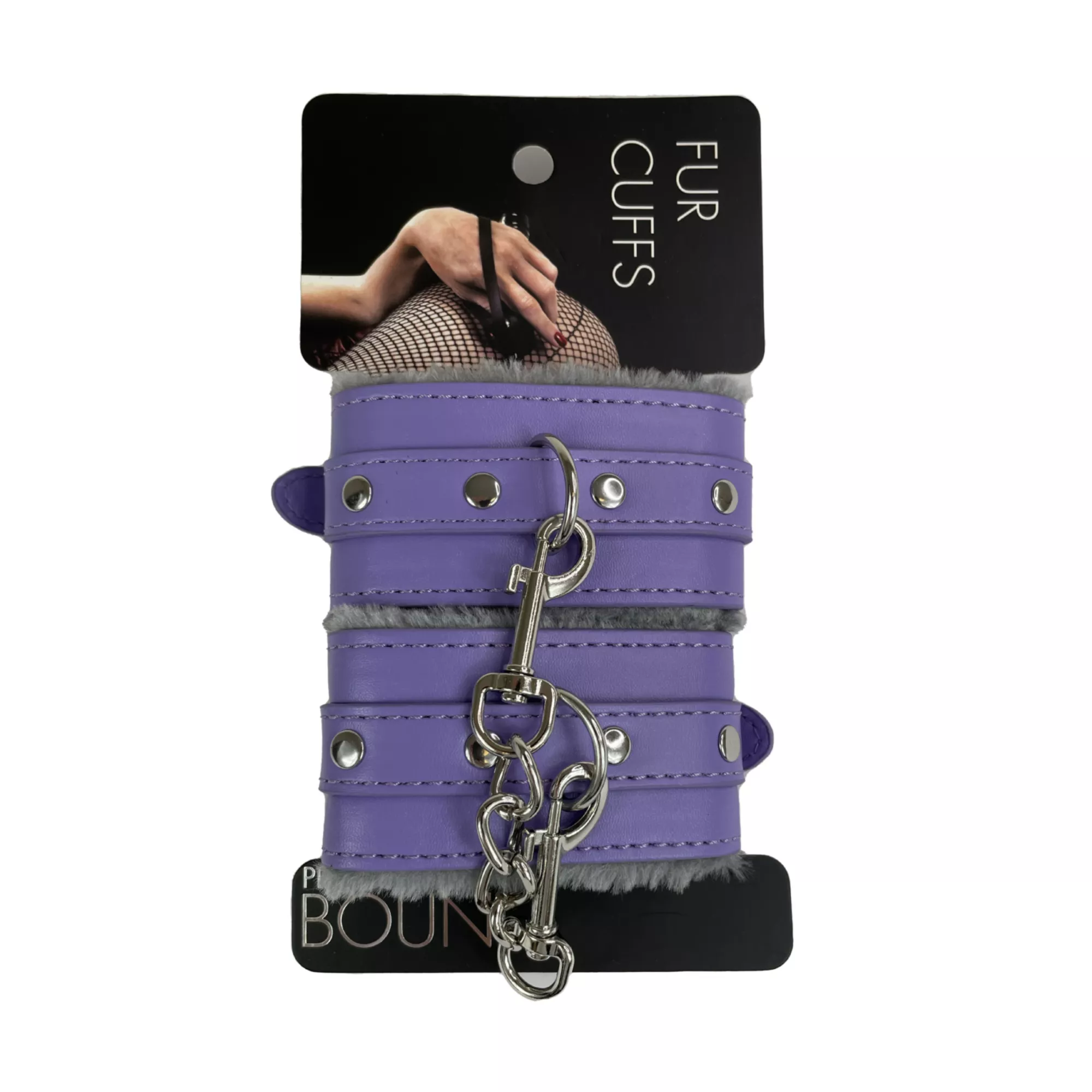 Lavender Furry Handcuffs - Pleasure Bound at Spencer's