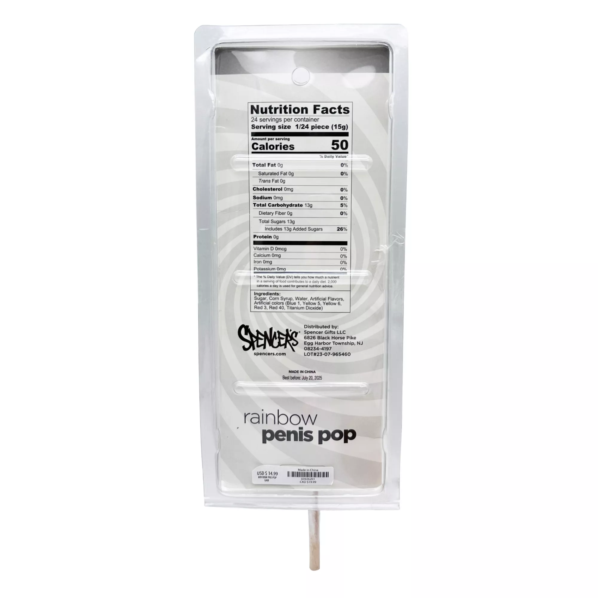 Rainbow Penis Pop at Spencer's