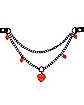 Heart Double Chain Choker Necklace