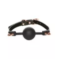 Black and Rose Goldtone Ball Gag - Pleasure Bound at Spencer's