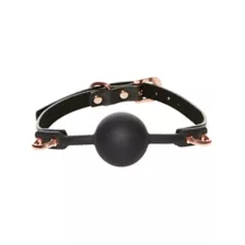 Black and Rose Goldtone Ball Gag - Pleasure Bound at Spencer's