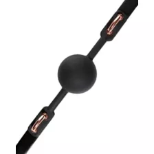 Black and Rose Goldtone Ball Gag - Pleasure Bound at Spencer's