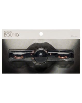 Black and Rose Goldtone Ball Gag - Pleasure Bound
