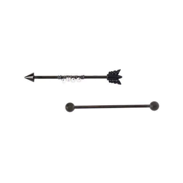 MultiPack CZ Black Arrow Industrial Barbells 2 Pack 14 Gauge Spencer's